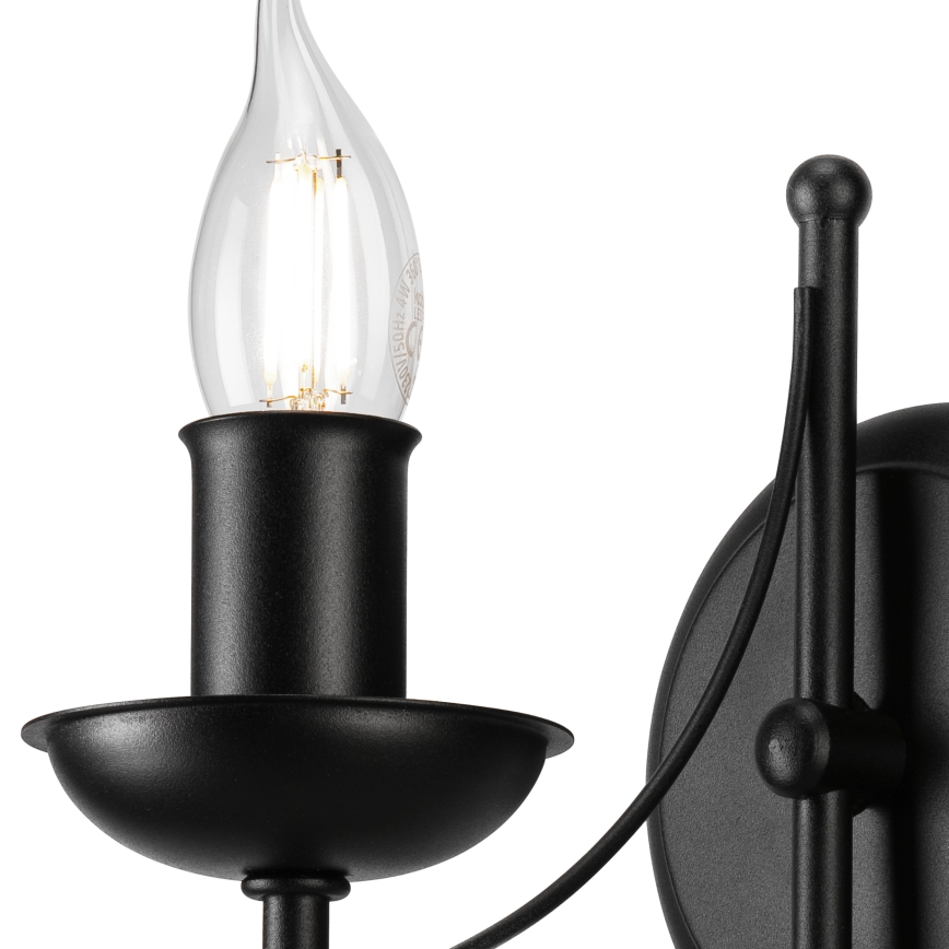 Candeeiro de parede DONATO 1xE14/40W/230V preto