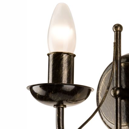 Candeeiro de parede DONATO 1xE14x40W/230V pátina