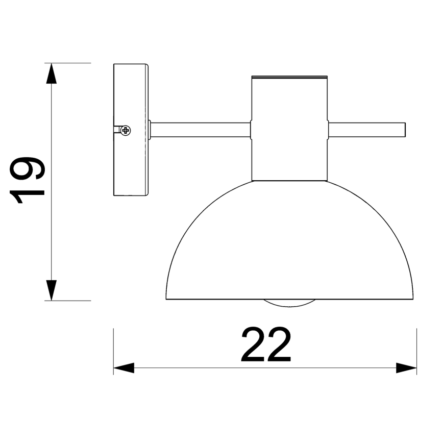 Candeeiro de parede ESTATE MINI 1xE27/15W/230V preto
