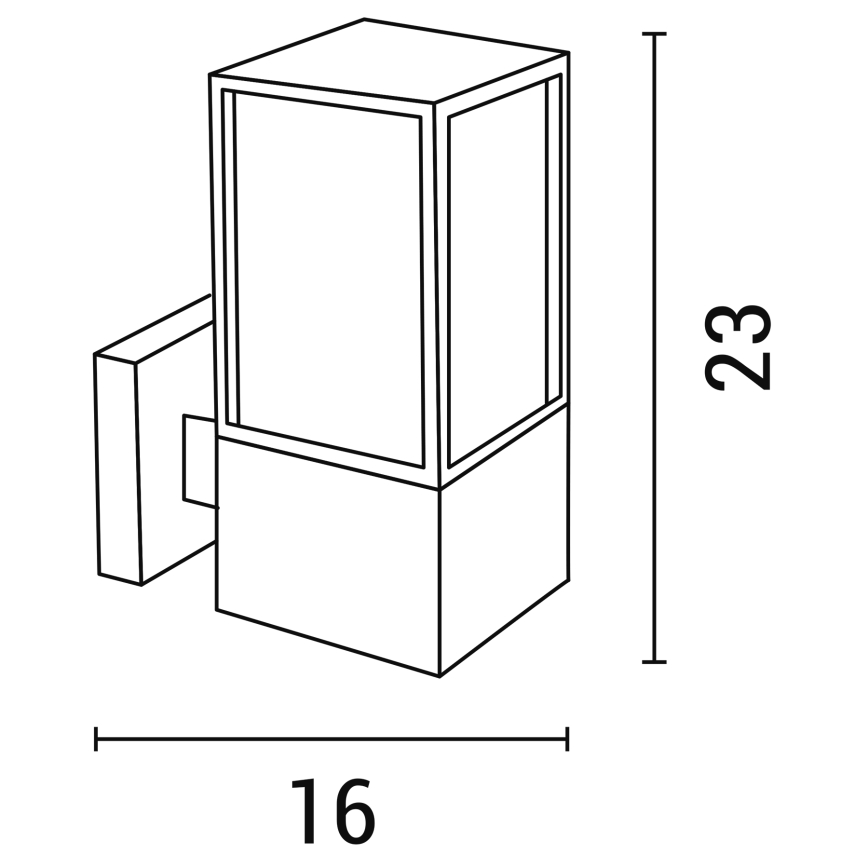 Candeeiro de parede exterior 1xE27/12W/230V IP44 antracite