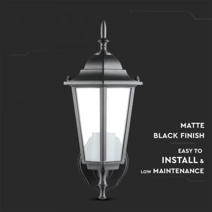 Candeeiro de parede exterior 1xE27/40W/230V IP44 preto