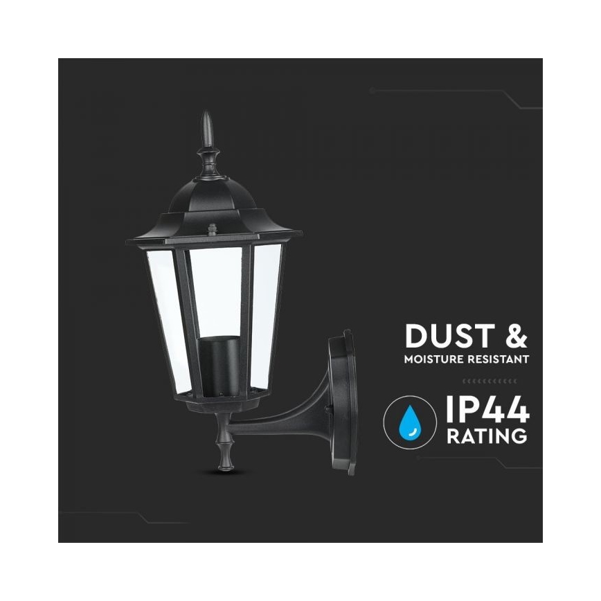 Candeeiro de parede exterior 1xE27/40W/230V IP44 preto