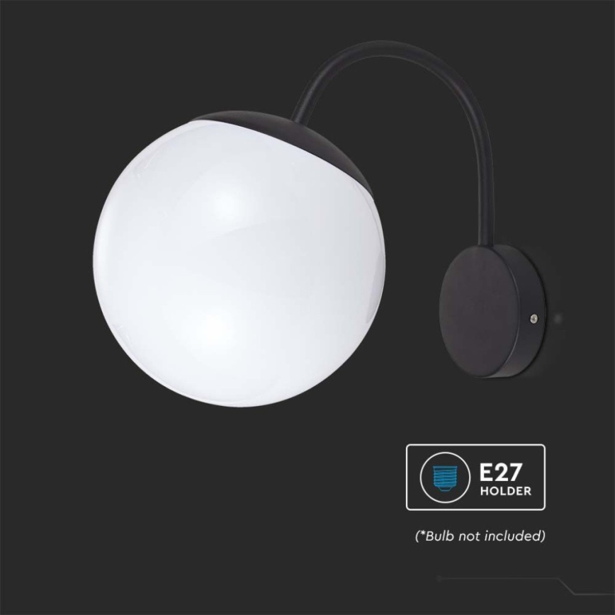 Candeeiro de parede exterior 1xE27/60W/230V IP44 preto