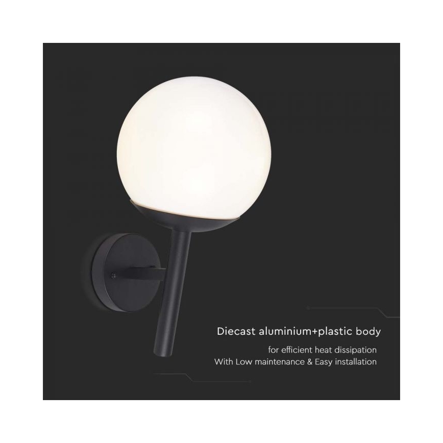 Candeeiro de parede exterior 1xE27/60W/230V IP44 preto