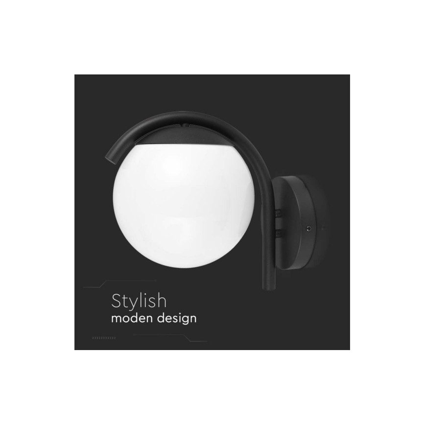 Candeeiro de parede exterior 1xE27/60W/230V IP44 preto