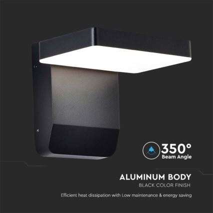 Candeeiro de parede exterior flexível LED LED/17W/230V IP65 3000K preto