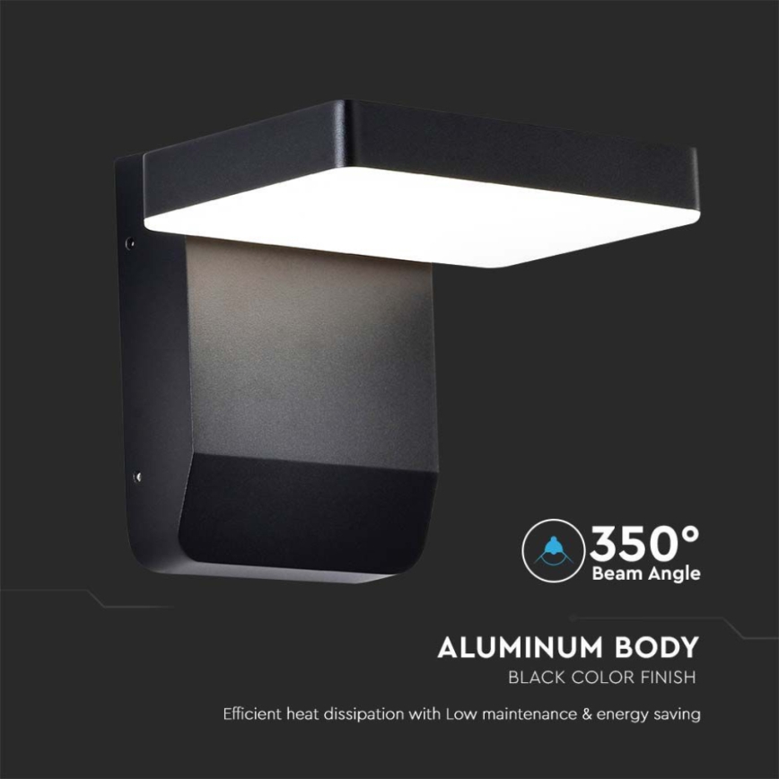 Candeeiro de parede exterior flexível LED LED/17W/230V IP65 3000K preto