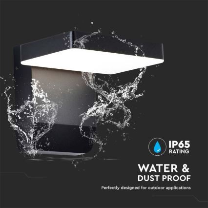 Candeeiro de parede exterior flexível LED LED/17W/230V IP65 3000K preto