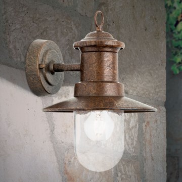 Candeeiro de parede exterior LEONIE 1xE27/60W/230V IP44 bronze