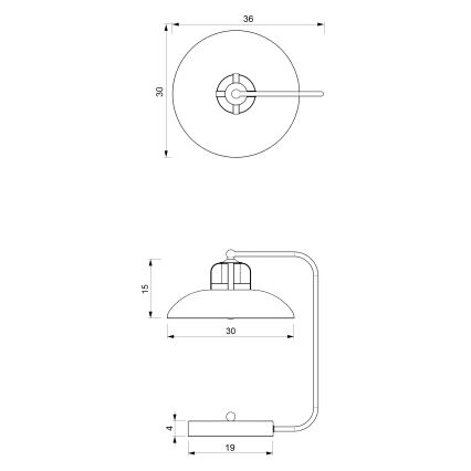 Candeeiro de parede FELIX 1xE27/60W/230V branco
