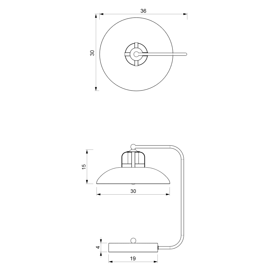 Candeeiro de parede FELIX 1xE27/60W/230V branco