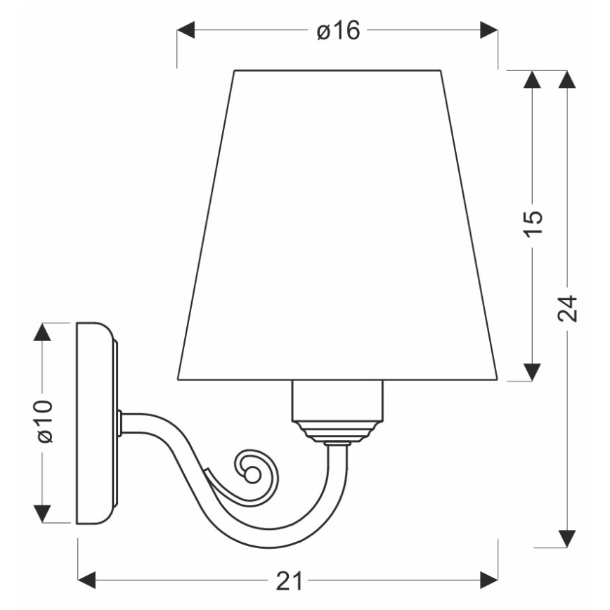 Candeeiro de parede FIREZ 1xE27/40W/230V branco/cinzento