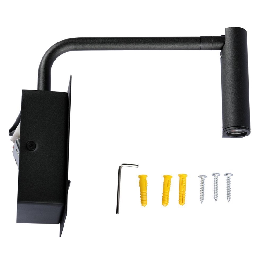 Candeeiro de parede flexível LED com entrada USB LED/3W/230V