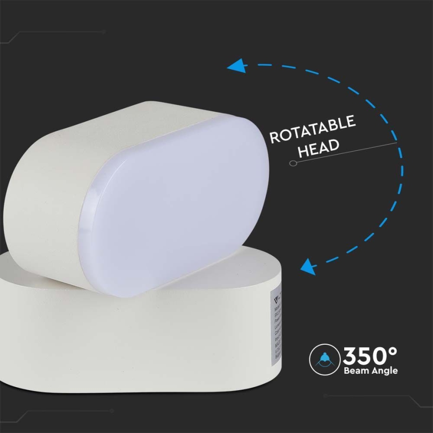 Candeeiro de parede flexível LED para exterior LED/5W/230V 3000K IP65 branco