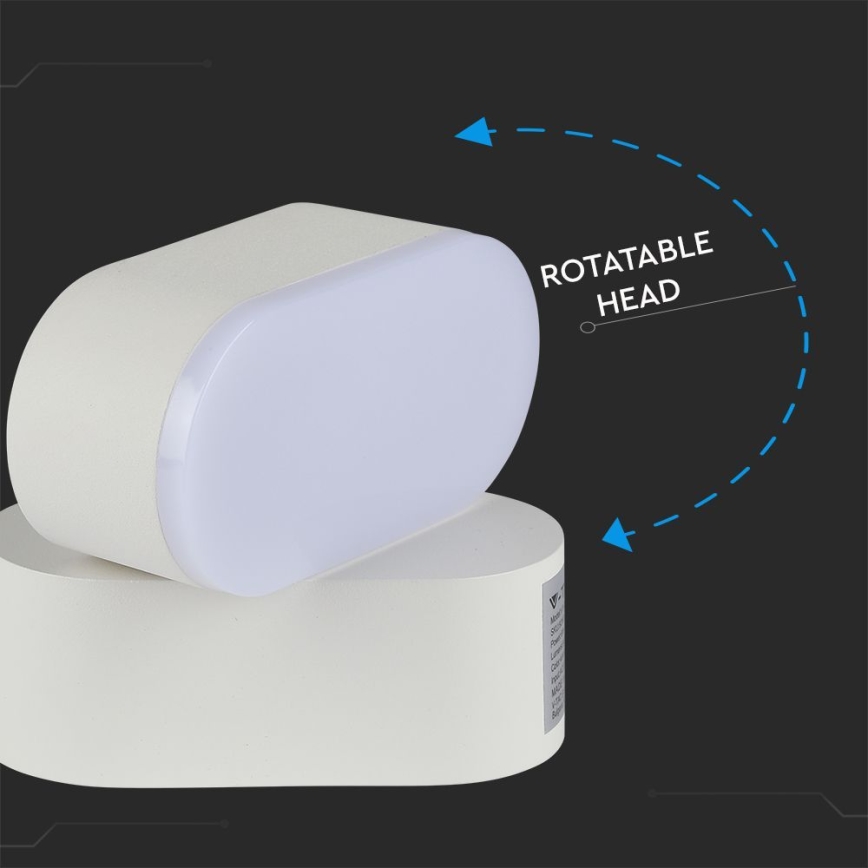 Candeeiro de parede flexível LED para exterior LED/5W/230V 4000K IP65 branco