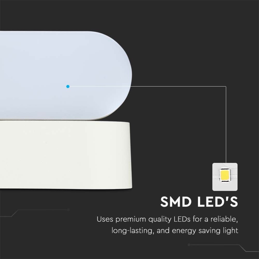 Candeeiro de parede flexível LED para exterior LED/5W/230V 4000K IP65 branco