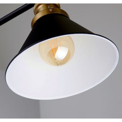 Candeeiro de parede FUNDO 1xE27/40W/230V preto/dourado