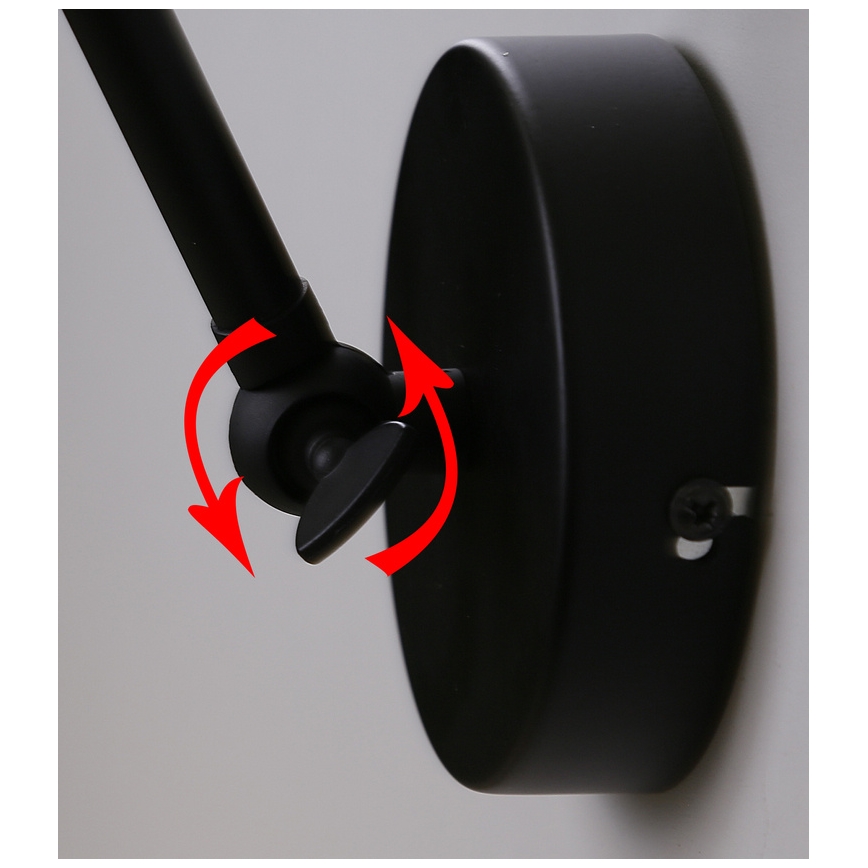 Candeeiro de parede FUNDO 1xE27/40W/230V preto/dourado