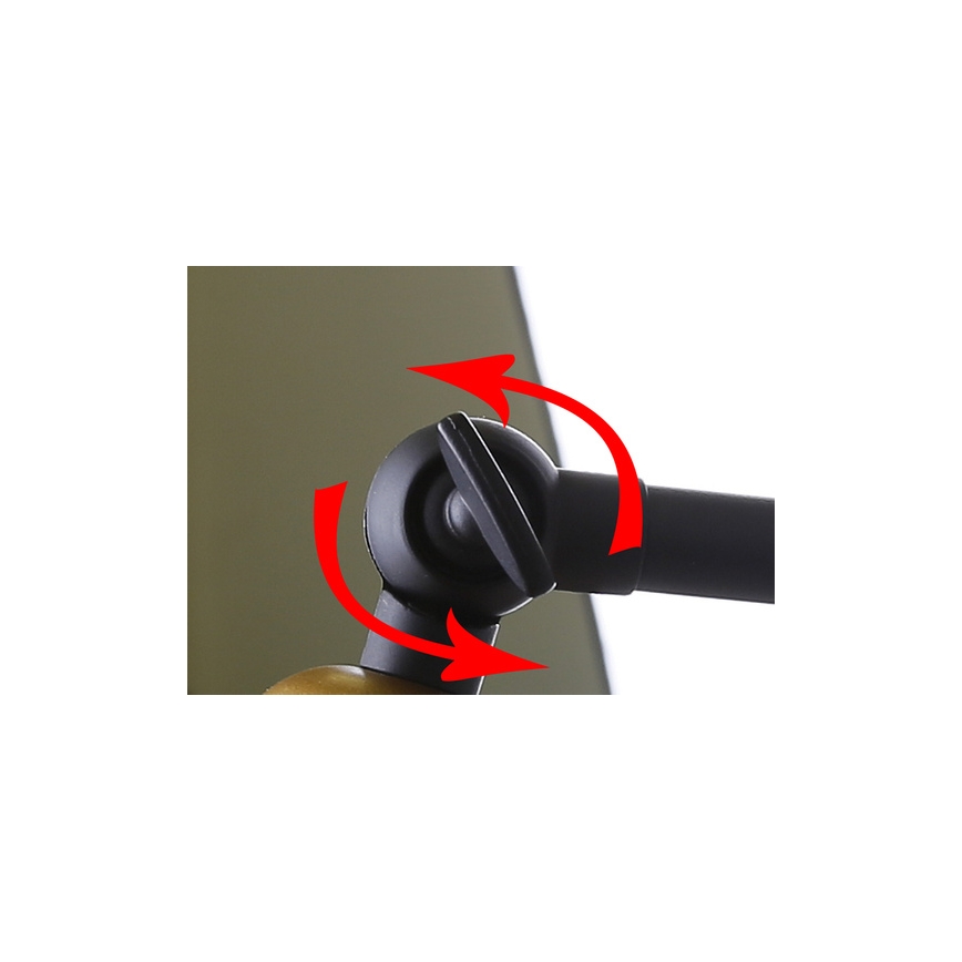 Candeeiro de parede FUNDO 1xE27/40W/230V preto/dourado