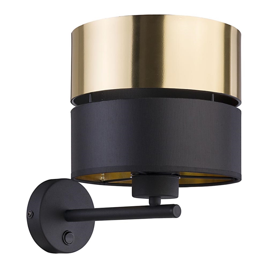 Candeeiro de parede HILTON 1xE27/15W/230V latão/preto