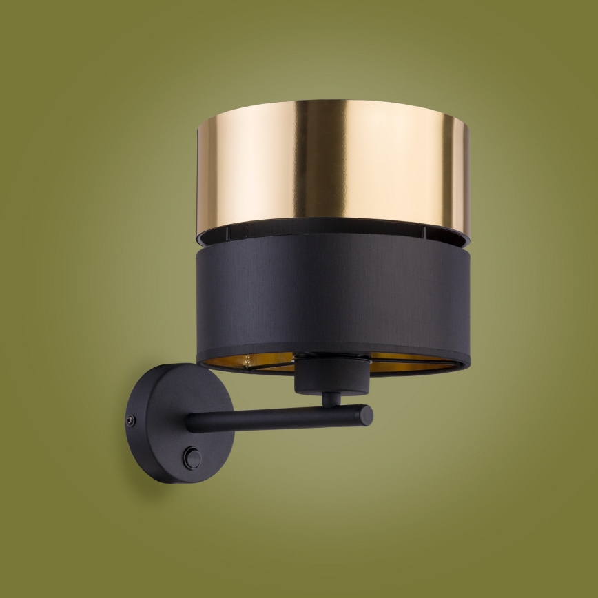 Candeeiro de parede HILTON 1xE27/15W/230V latão/preto