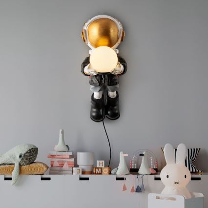 Candeeiro de parede infantil ASTRONAUT 1xE14/40W/230V, acabamento em cobre