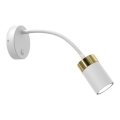 Candeeiro de parede JOKER 1xGU10/8W/230V branco/dourado