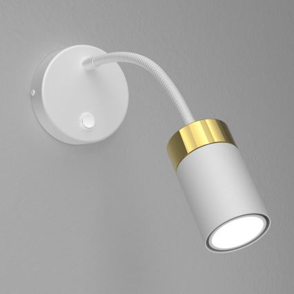 Candeeiro de parede JOKER 1xGU10/8W/230V branco/dourado