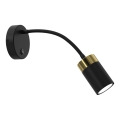 Candeeiro de parede JOKER 1xGU10/8W/230V preto/dourado