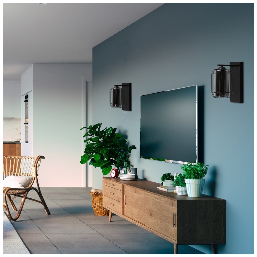 Candeeiro de parede JONERA 1xE27/40W/230V preto