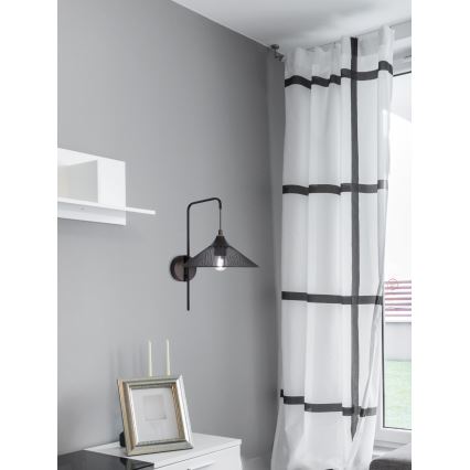 Candeeiro de parede KIRUNA 1xE27/40W/230V preto