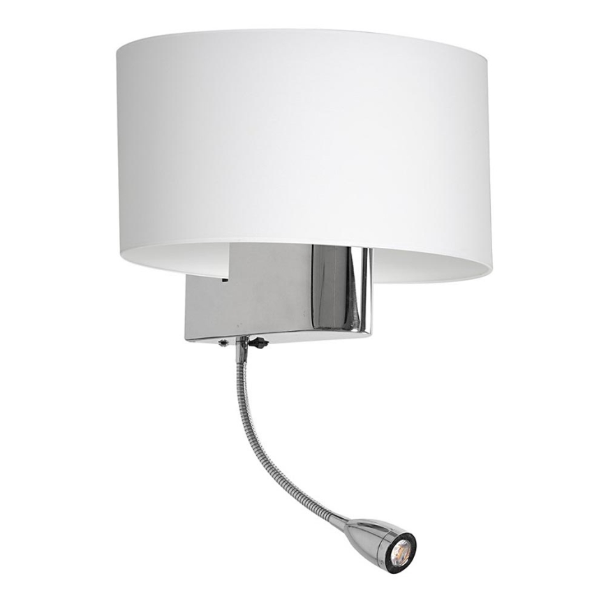 Candeeiro de parede LED CASINO 1xE27/60W/230V + LED/1W/230V branco