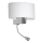 Candeeiro de parede LED CASINO 1xE27/60W/230V + LED/1W/230V branco
