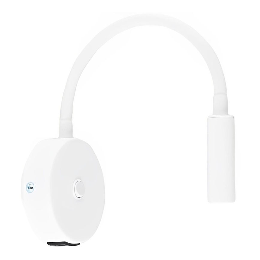 Candeeiro de parede LED com porta USB LAGOS 1xG9/3W/5V 4000K branco