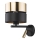 Candeeiro de parede LED HILTON 1xE27/15W/230V + LED/3W/230V latão/preto