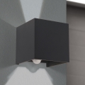 Candeeiro de parede LED para exterior com sensor de movimento e anoitecer CUBE-S LED/13W/230V IP54 antracite