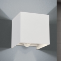 Candeeiro de parede LED para exterior com sensor de movimento e anoitecer CUBE-S LED/13W/230V IP54 branco