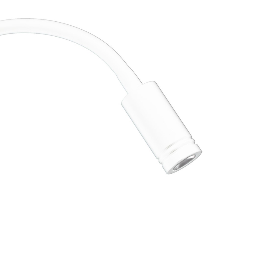 Candeeiro de parede LED pequeno e flexível com entrada USB BASE 1xLED/8W + 1xLED/2W/230V branco