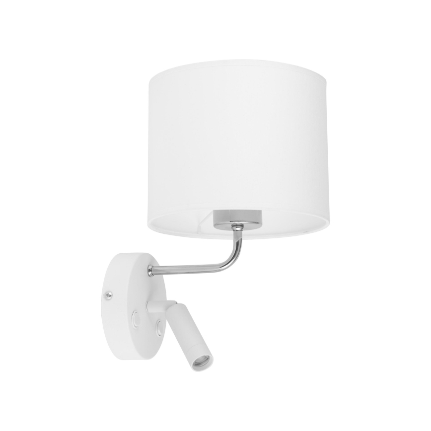 Candeeiro de parede LED RICHI 1xE27/15W/230V + LED/3W/230V branco