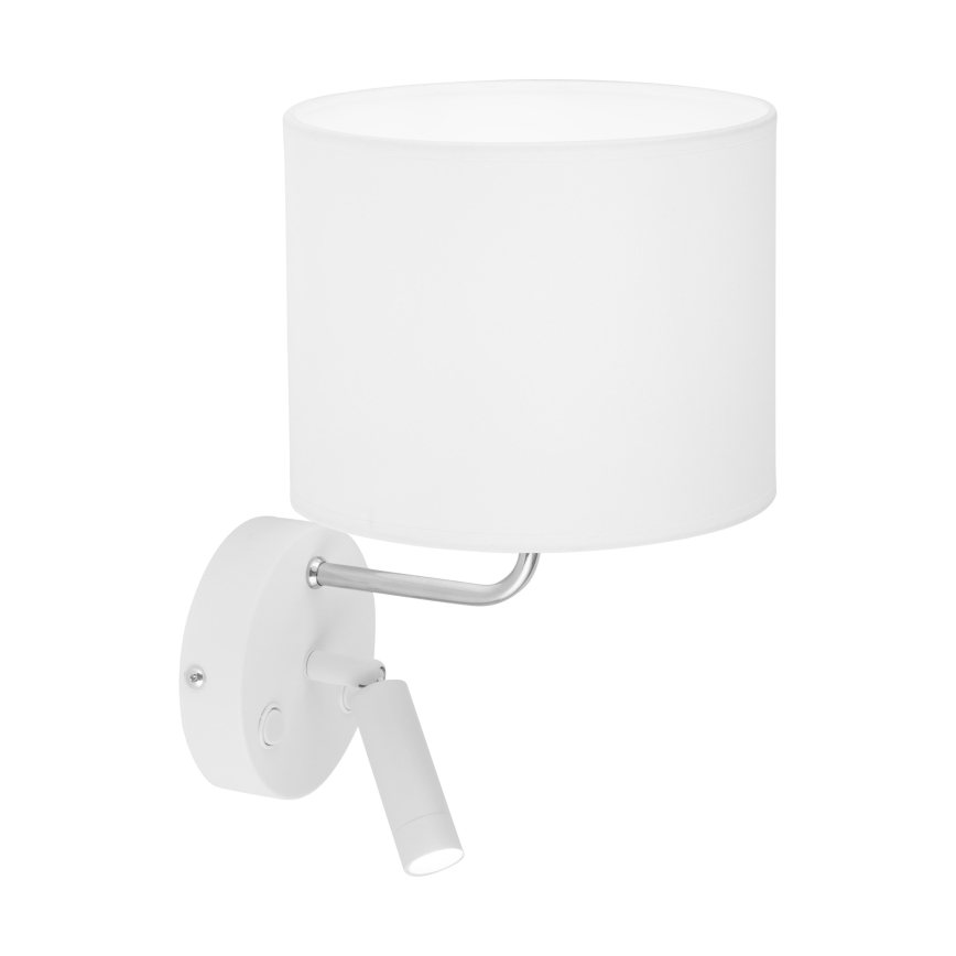 Candeeiro de parede LED RICHI 1xE27/15W/230V + LED/3W/230V branco