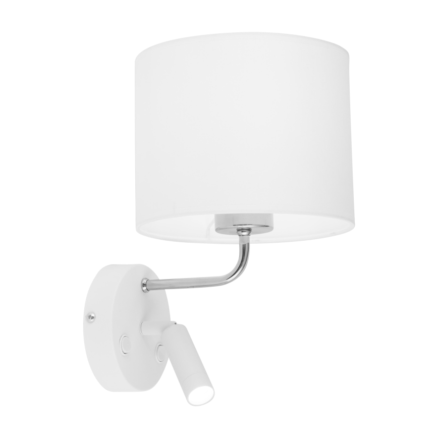 Candeeiro de parede LED RICHI 1xE27/15W/230V + LED/3W/230V branco