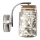Candeeiro de parede LED SHOCK LED/5W/230V cromado brilhante/madeira