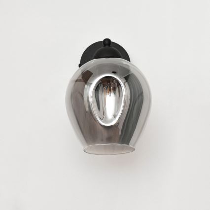 Candeeiro de parede LILI 1xE27/15W/230V preto/cinzento