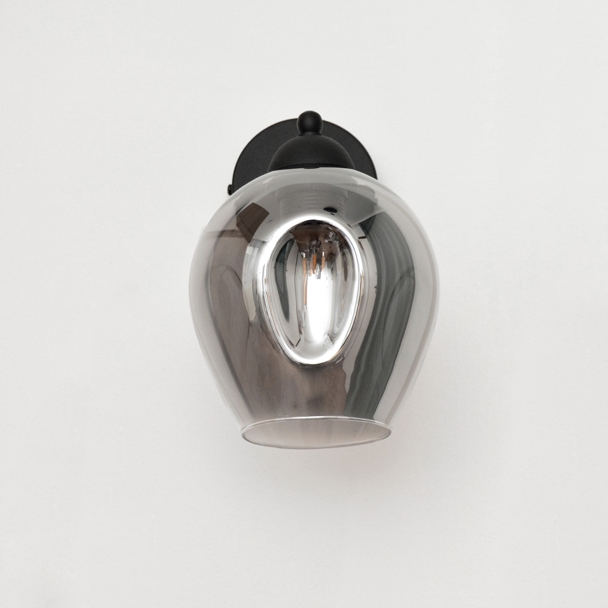 Candeeiro de parede LILI 1xE27/15W/230V preto/cinzento