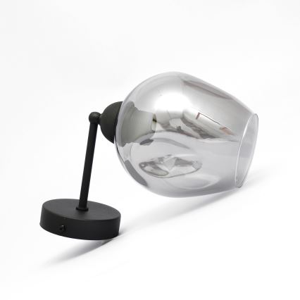 Candeeiro de parede LILI 1xE27/15W/230V preto/cinzento