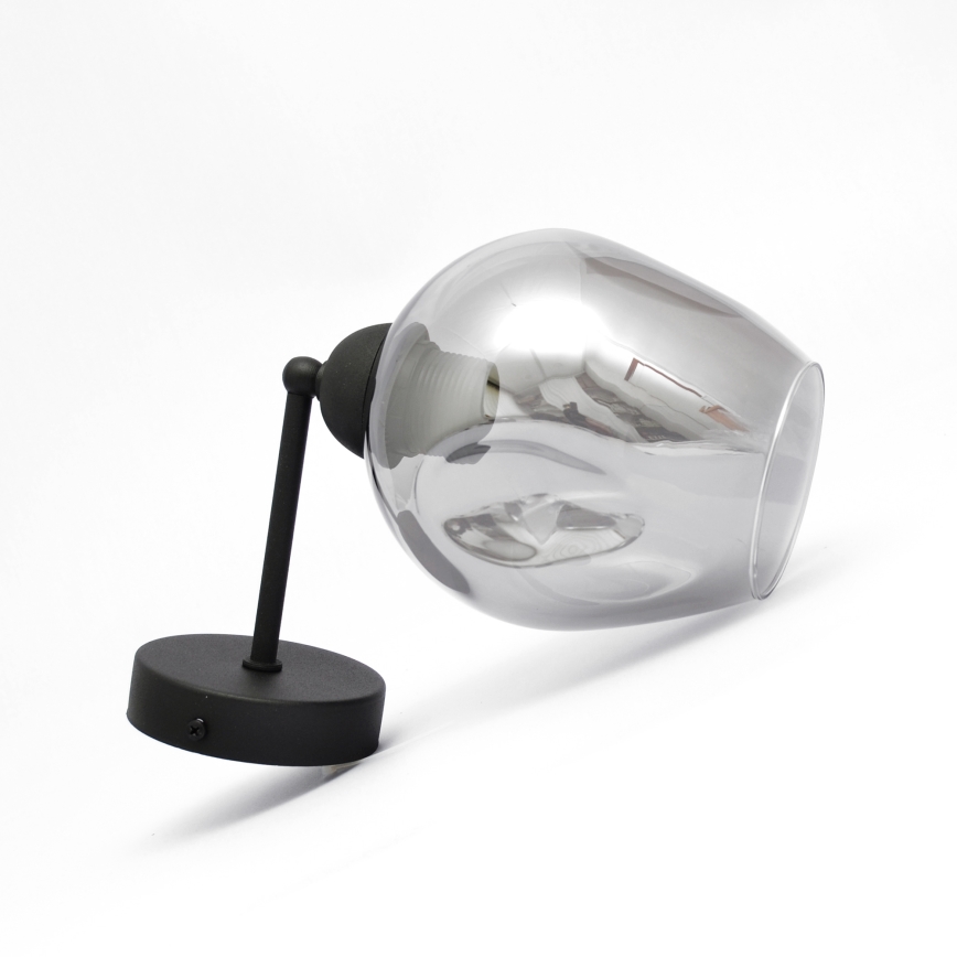 Candeeiro de parede LILI 1xE27/15W/230V preto/cinzento