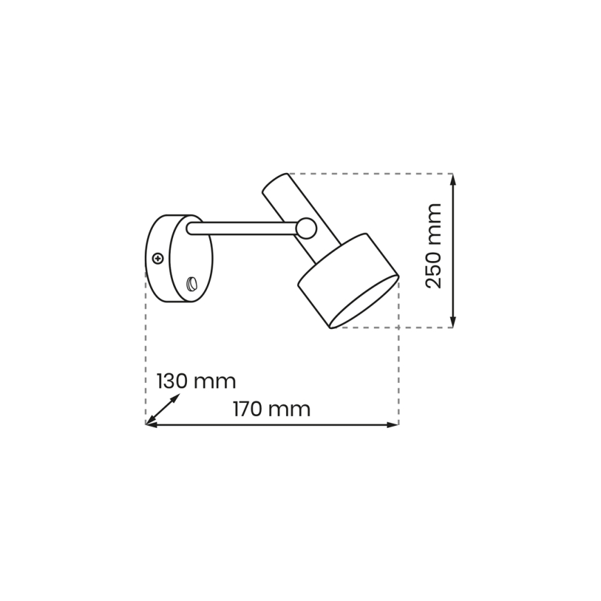 Candeeiro de parede LINTERNA 1xGX53/12W/230V preto