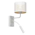 Candeeiro de parede LOFT SHADE 1xE27/60W+1xG9/8W/230V branco/dourado