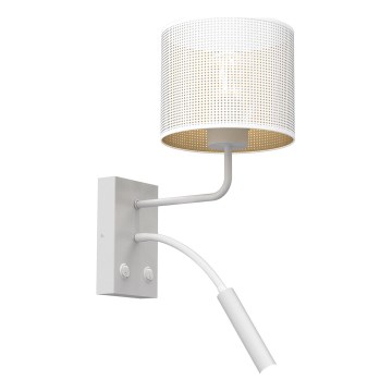 Candeeiro de parede LOFT SHADE 1xE27/60W+1xG9/8W/230V branco/dourado