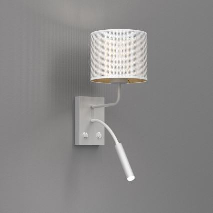 Candeeiro de parede LOFT SHADE 1xE27/60W+1xG9/8W/230V branco/dourado